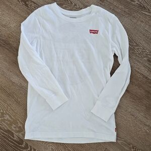 Levi's Kids White Long Sleeve Tee with Back Logo